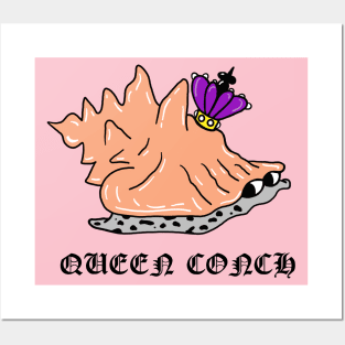 Queen Conch Snail Posters and Art